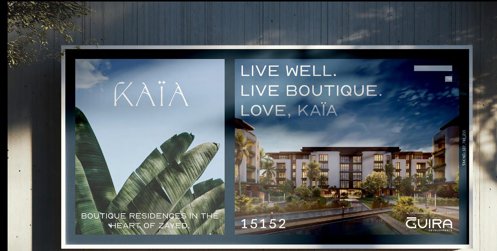 Kaïa Residences — billboard in Sheikh Zayed